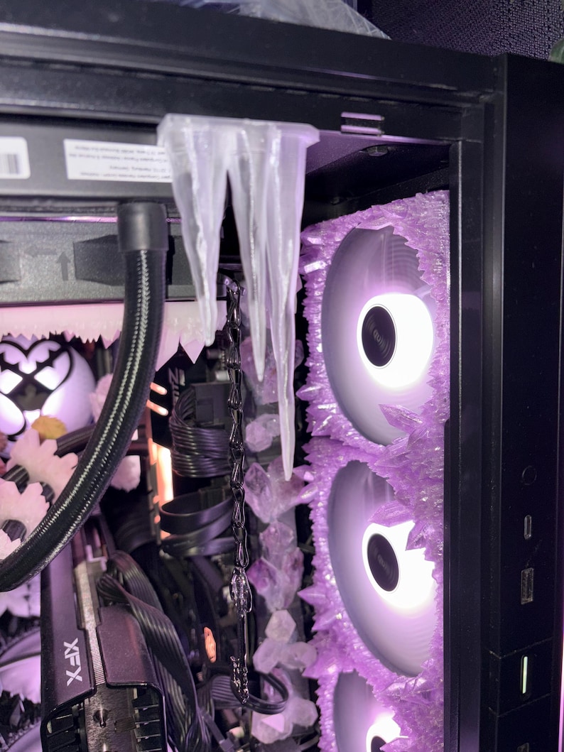 Translucent Icicle Crystals - Magnetic! (PETG) for PC Case Decor image 9