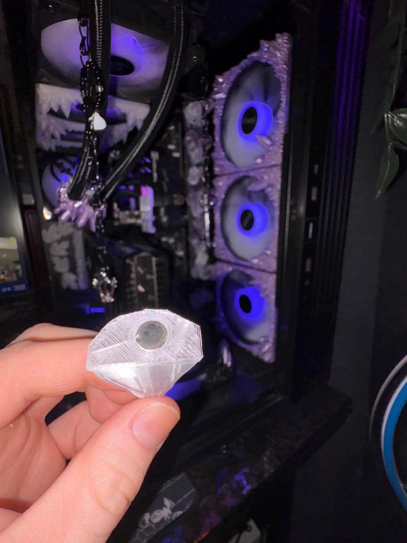 Translucent Icicle Crystals - Magnetic! (PETG) for PC Case Decor image 6