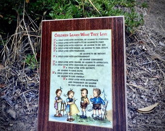 Children Learn What They Live Etsy