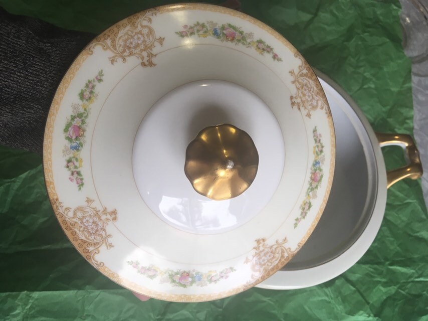 Meito NSP Hand Painted Fine China Serving Bowl Etsy