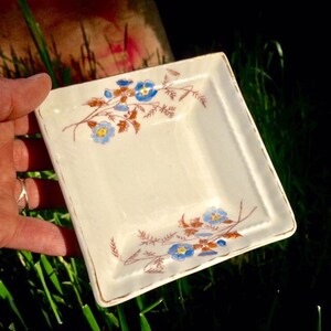 Vintage Royal Semi.Porcelain square tidbit Dish John Maddock & Sons England