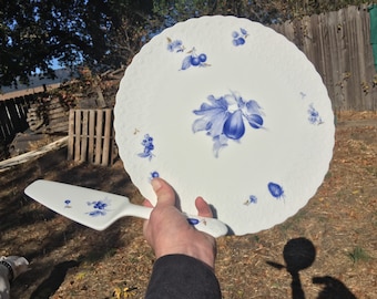 Vintage Mikasa Fruit Bouquet Bone China Cake Plate/ Cake Server