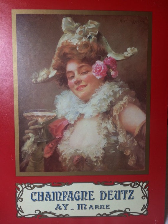 Пару постеров старой рекламы алкоголя. Шампанское Deutz Пару постеров старой рекламы алкоголя. Шампанское Deutz История,Алкоголь,Вино,Реклама