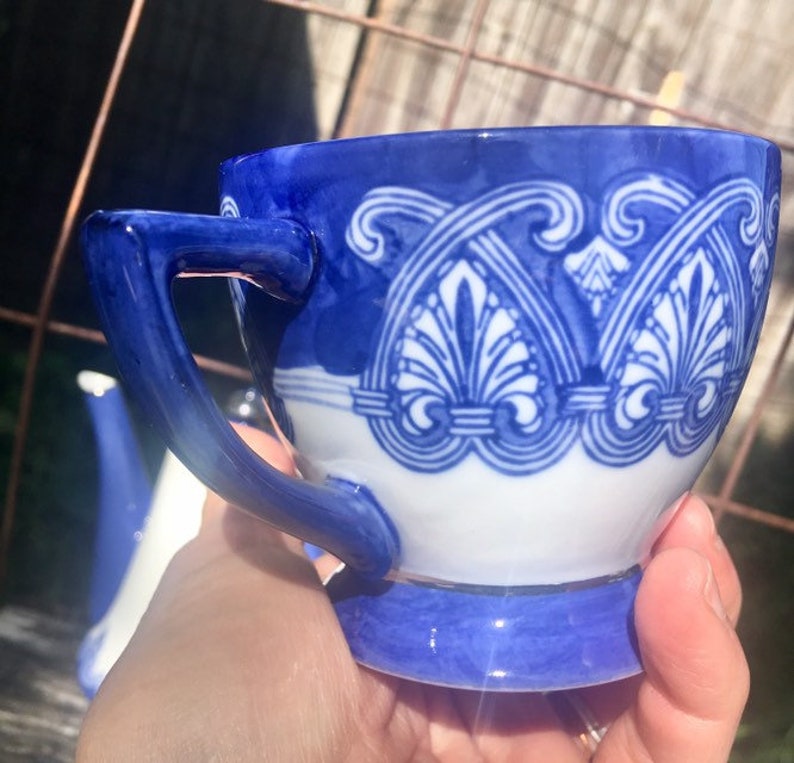 Vintage Bombay Company Porcelain Stackable Teapot and Footed Etsy