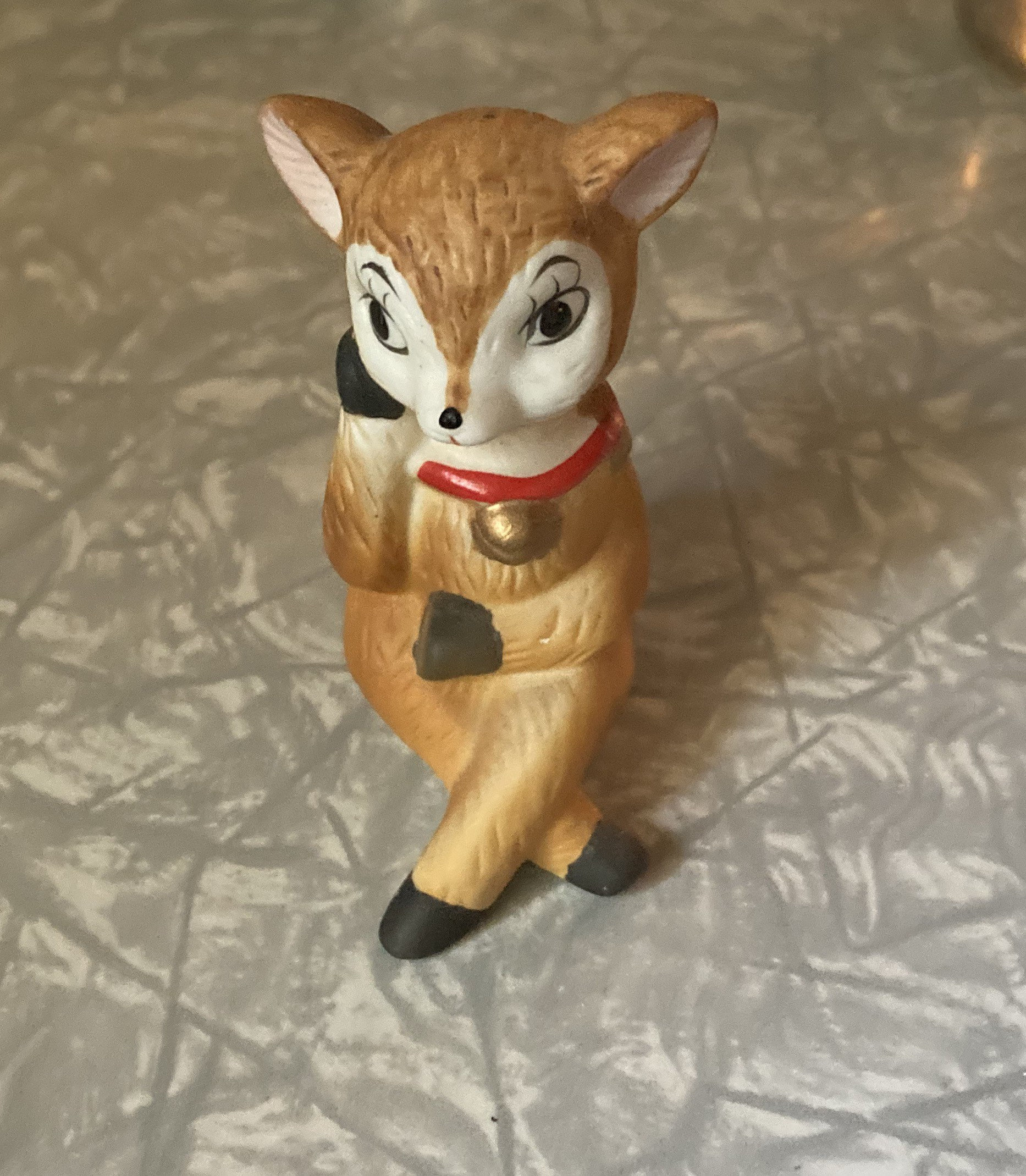 Vintage Homco Porcelain Christmas Deer Figurine/christmas Deer Etsy