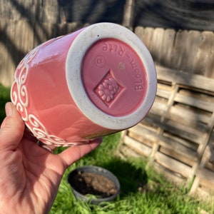 Vintage Bloom-rite Ceramic Pink Planter - Etsy