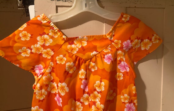 Vintage 1960s XS/S Hawaiian Tiki/Muu Muu Dress - image 3