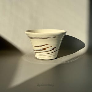 Handmade Marbled Ceramic Mug — Morning Light Series, Wheel Thrown, Unique Coffee Cup