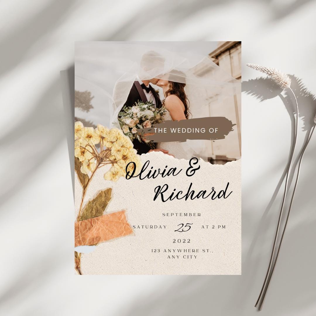 Wedding Invitation Custom, Personalized Invitations, Couple's Invite ...