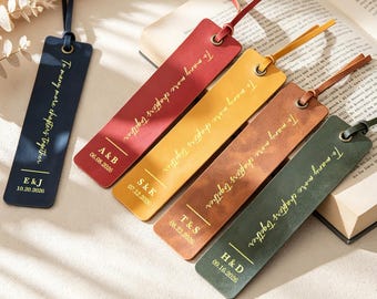 Personalized Leather Bookmark,Anniversary Gift Idea,3 Year Anniversary Gift,Third Anniversary Gift,Book Lover Gift For Him,Gift For Her
