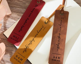 Personalized Leather Bookmark,Anniversary Gift Idea,3 year anniversary gift,Third anniversary gift,Book Lover gift for Him,Gift for Her