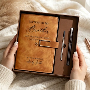Briefe an meinen Bruder, Trauertagebuch, Geschenk zum Verlust des Bruders, Erinnerungsgeschenk, Geschenk zum Gedenken an den Bruder, Beileidsgeschenke zum Verlust des Bruders