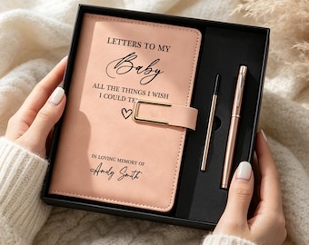 Personalized Grief Journal Baby Miscarriage Gift for Mom Stillborn Memorial Gift Mother of Angel Baby Sympathy Gift Custom Grief Gift Dad