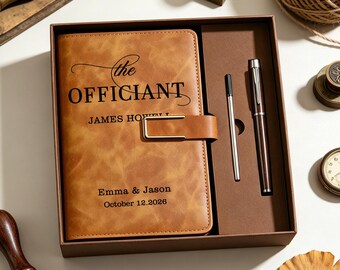 Wedding Officiant Book Custom Officiant Notebook Wedding Gift for Officiant Gift Reverend Gift Officiant Journal Wedding Pastor Gift