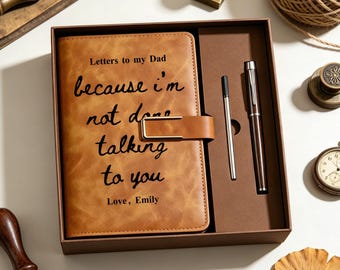 Letters to My Dad Grief Journal, Personalized Loss of Father Gift, Custom Memorial Keepsake In Loving Memory Hardcover