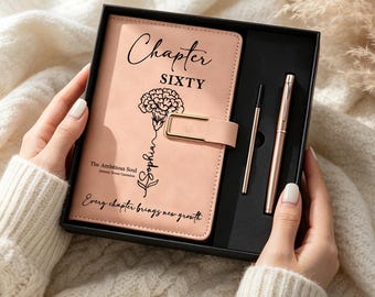60th Birthday Gifts For Women Personalized Chapter 60 Birth Flower Journal Unusual 60th Birthday Gifts For Her Best Friend Mom Or Sister