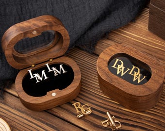 Custom Groomsmen Cufflinks,Personalized Initial Cufflinks for Men,Groomsmen Gifts ,Best Man Gifts, Groom&Father Wedding Gifts,Christmas Gift