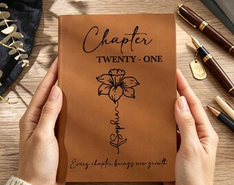 Personalized 21st Birthday Journal For Her Custom Name Birth Flower Notebook Milestone Keepsake Gift Daughter Best Friend Sister Turning 21