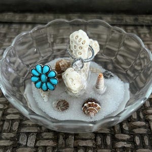 Seashell Ring Holder: Handmade Coastal Jewelry Dish, Beach Decor