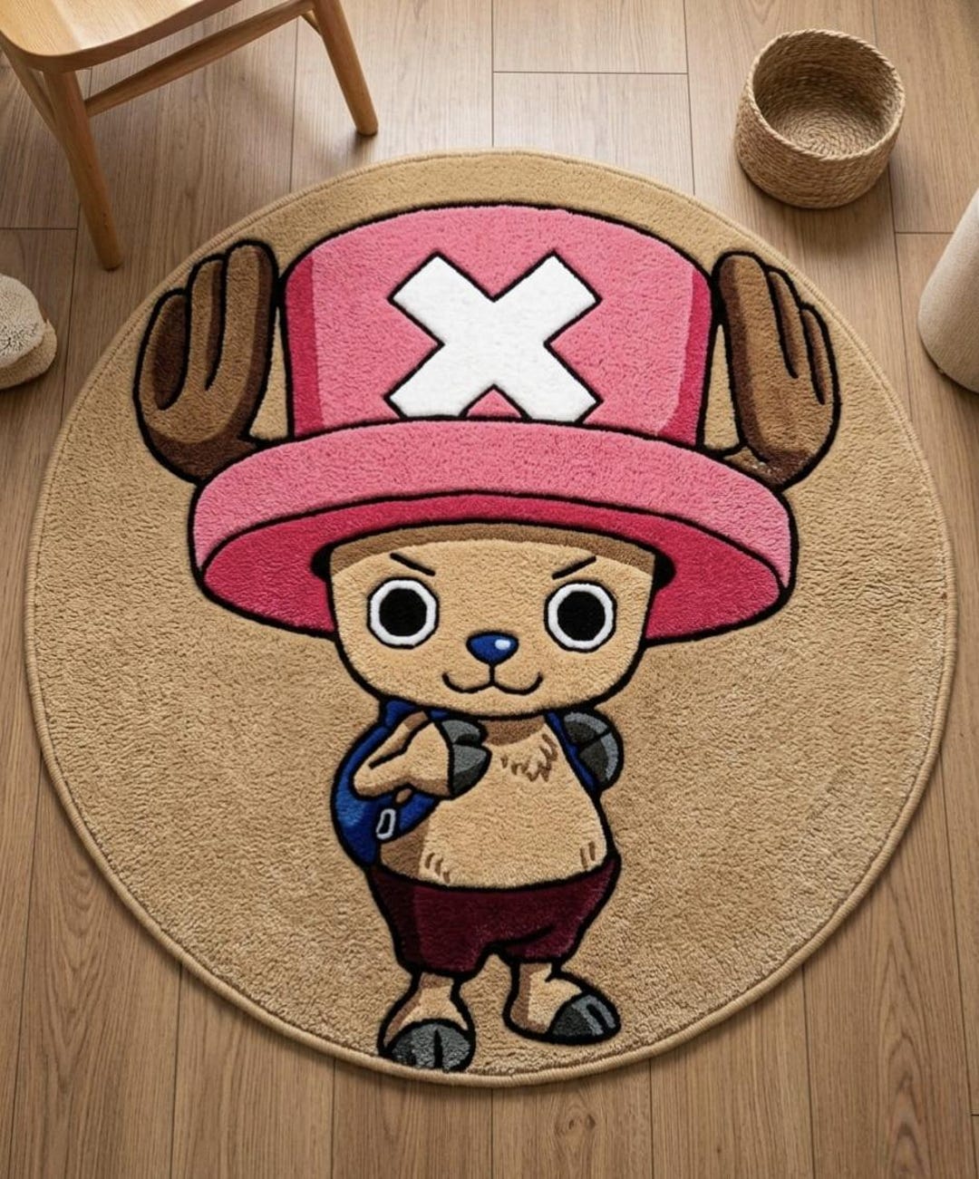 Tony Iro Rug Hand-tufted Tony Tony Chopper Rug – One Piece Anime Carpet, Round Otaku ...