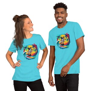 Cachorro surfero tropical [Camiseta]