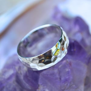 Hammered Sterling Silver Ring, Unique Handmade Ring for Woman, Textured Silver Jewelry, Artisan Ring Gift for Her, Hammered ring, 925 silver