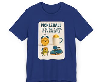 Pickleball Lifestyle T-Shirt: Fun Sporty Cotton Tee