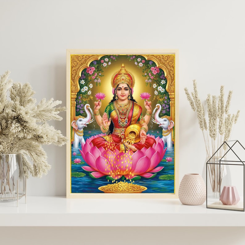 ashtalakshmi decor，brass wall hanging，hindu goddess decor，lakshmi wall art，vastu wall decor，pooja room decor，brass ashtalakshmi，divine wall decor，temple wall decor，prosperity wall art，spiritual decor，handcrafted brass，Brass Gift