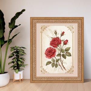 Floral vintage colorful art, Set of 3 Prints, Bright Abstract Flower Print, Abstract Floral Wall Art, Retro Floral Art, Boho Botanical Art