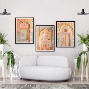Colorful Taj Mahal Wall Art | Digital Download | India Landmark Printable Poster | 2:3 Ratio