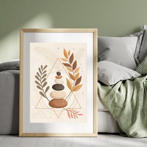 trendy boho wall art, Boho Abstract Flowers, Print wall art Set of 3, Terracotta Prints, Floral Wall Art, Vintage Art Print, Boho ,poster