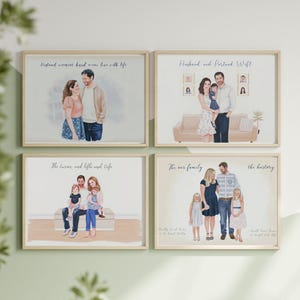 Family Print, Custom Our Family Gift, Family Print, Personalized Family Portrait Gift For Mum, Christmas Gifts