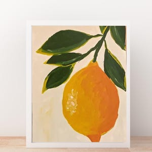 Lemon Kitchen Print: Modern Fruit Wall Art (Digital Download)