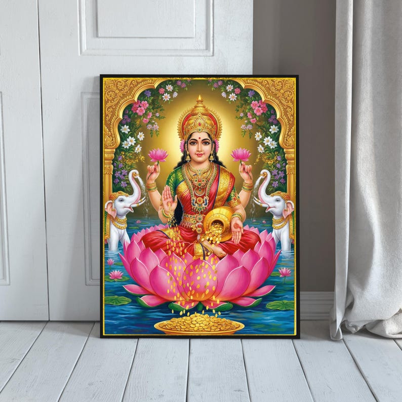 ashtalakshmi decor，brass wall hanging，hindu goddess decor，lakshmi wall art，vastu wall decor，pooja room decor，brass ashtalakshmi，divine wall decor，temple wall decor，prosperity wall art，spiritual decor，handcrafted brass，Brass Gift