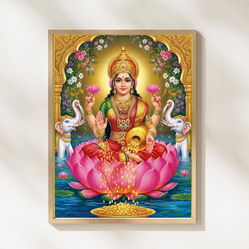 ashtalakshmi decor，brass wall hanging，hindu goddess decor，lakshmi wall art，vastu wall decor，pooja room decor，brass ashtalakshmi，divine wall decor，temple wall decor，prosperity wall art，spiritual decor，handcrafted brass，Brass Gift