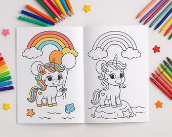 子ども向けぬり絵（PDF） – ユニコーン、ドラゴン、妖精、人魚｜3～10歳向けの印刷可能な創作アクティビティ