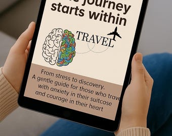 旅行不安とマインドフルネス eBook – 旅行者のための感情的セルフヘルプガイド | 印刷可能なジャーナルPDF – 即時ダウンロード