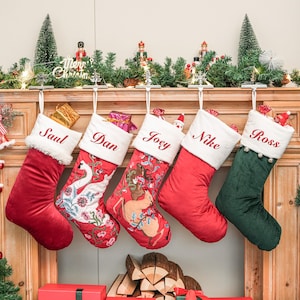 Medias navideñas personalizadas con nombre bordado, medias navideñas personalizadas, medias con campana, medias con nombre, medias navideñas