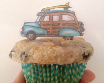Surfer Cupcake Toppers