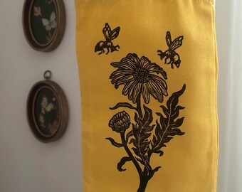 Yellow Daisy with Bees