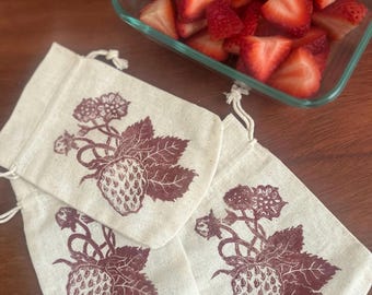 Strawberry Muslin Bags (5)