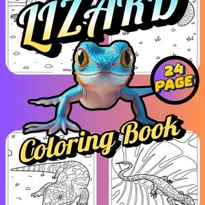 24-Page Lizard Coloring Book – Reptile-Themed Fun for Kids and Nature Lovers