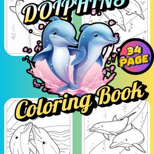 34-seitiges Delfin-Malbuch – Druckbare Meeresabenteuer für Kinder & Meeresliebhaber