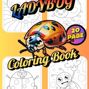 20-Page Ladybug Coloring Book for Kids – Cute and Fun Insect Activity Pages for Creative Learning and Relaxation