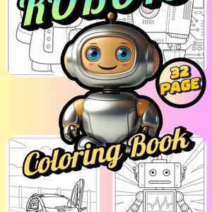32-Page Robot Coloring Book – Printable Fun and Futuristic Robot Designs for Creative Kids