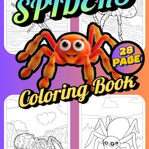 28-Page Spider Coloring Book – Creepy Crawly Fun Pages for Kids and Insect Lovers