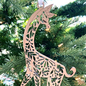 Giraffe Wood Ornament