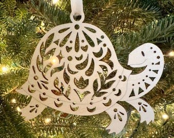 Turtle Wood Ornament