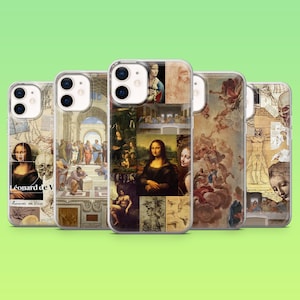 Da Vinci Phone Case Renaissance Italian Art Cover for iPhone 16 Pro, 15, 14, 13, 12, Samsung S25, S23, S24, S22, A16, A55, Pixel 9Pro, 8A
