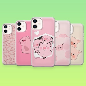 Cute Pig Phone Case Farm Animal Piggy Cover for iPhone 16 Pro, 15, 14, 13, 12, Samsung S25, S23, S24, S22, A16, A55, Pixel 9Pro, 8